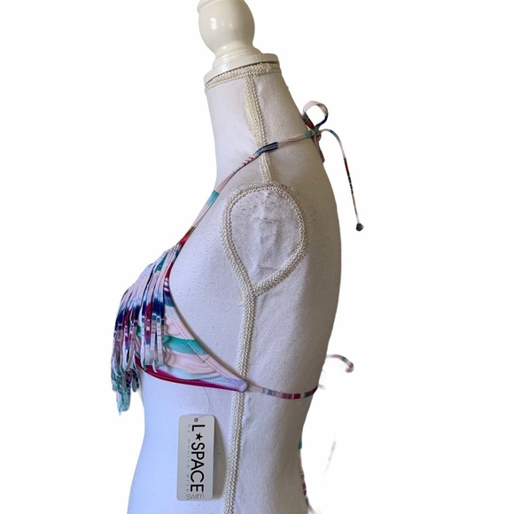 L*Space Audrey Fringe Bikini Top Size XS - Picture 8 of 14